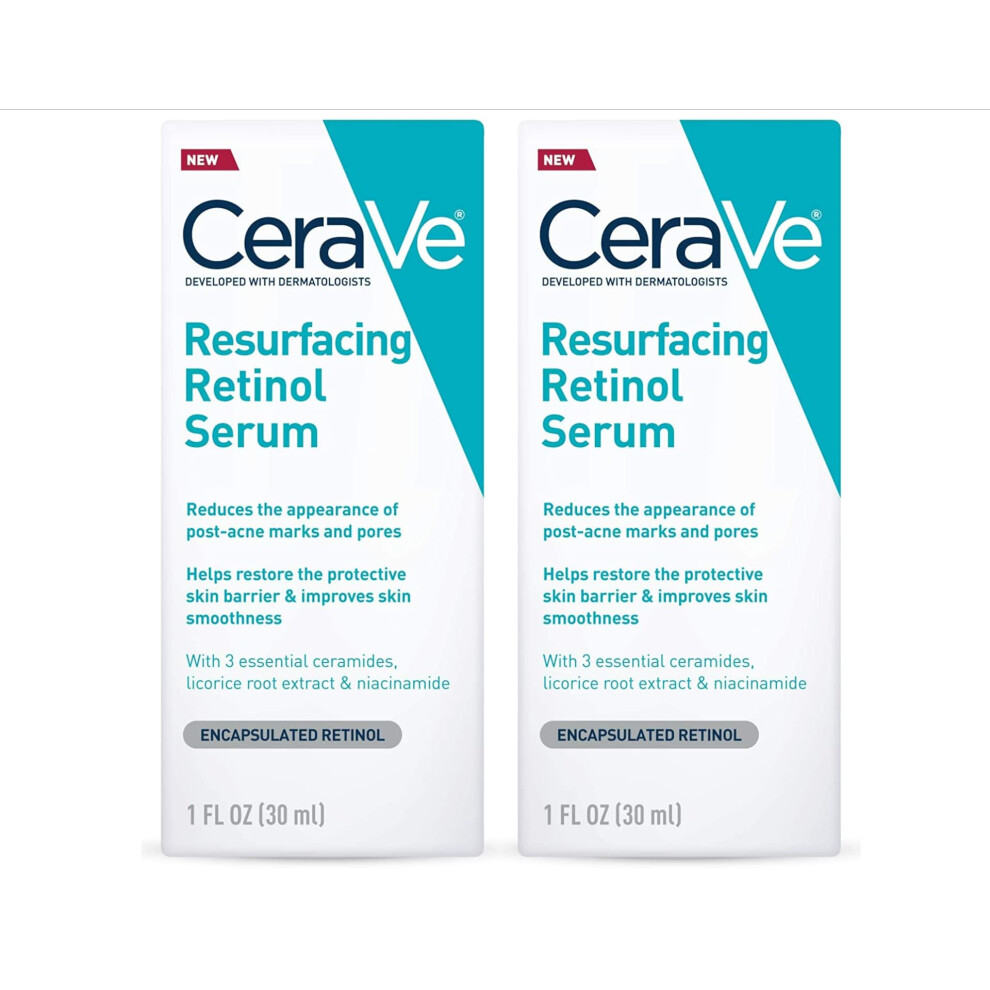 Cerave Resurfacing Retinol Serum 2 Pack  1 Oz each