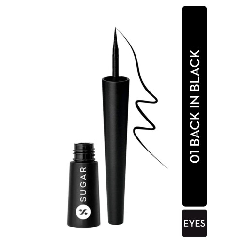 SUGAR Cosmetics Gloss Boss 24HR Eyeliner - 01 Back In Black (Black) 1