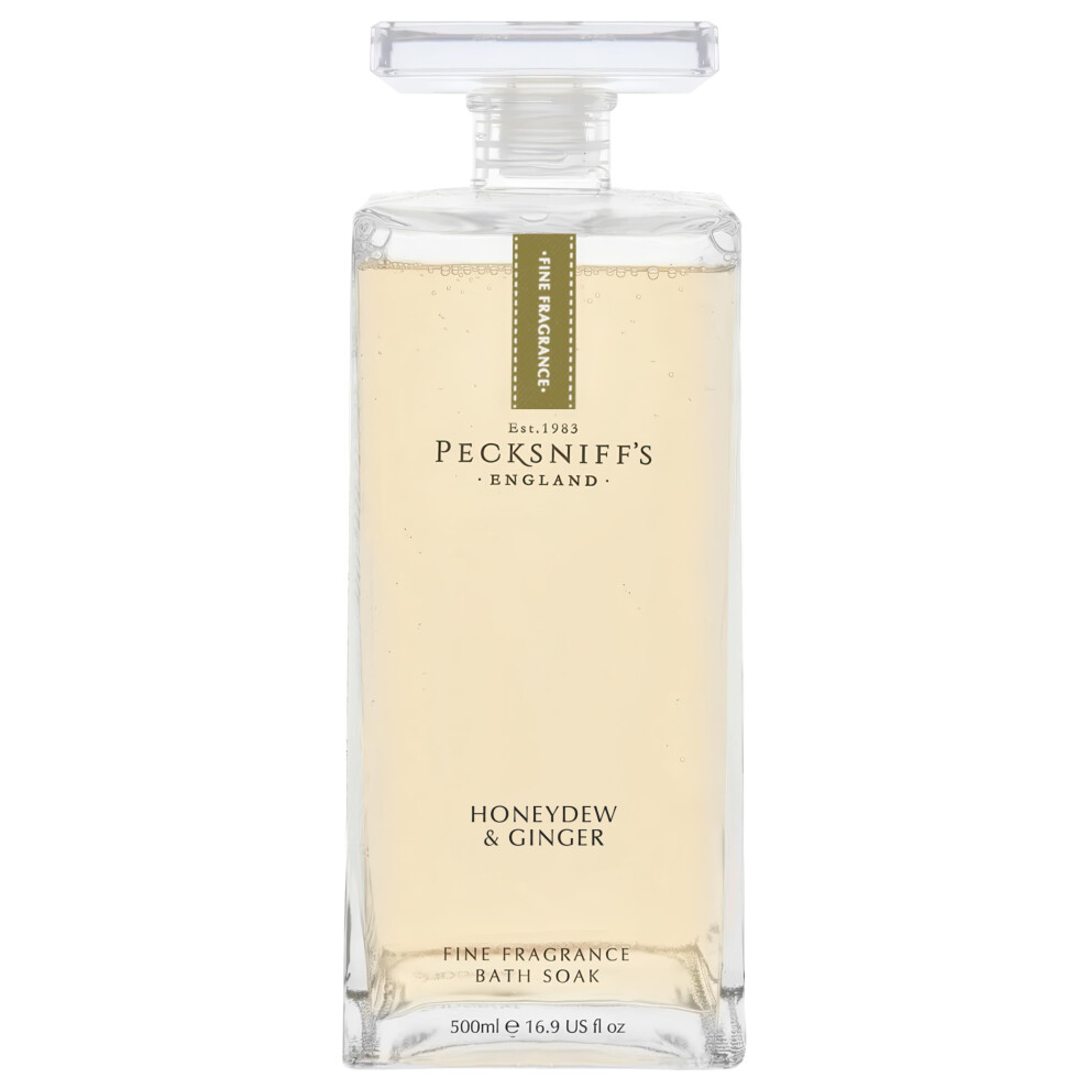 Pecksniff's Prestige 500Ml Bath Soak Decanter Honeydew & Ginger