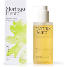 NATURAL DERMA PROJECT Moringa Hemp Gel Cleanser (200ml / 2.76 Fl oz) pH Balance Nourishing Facial Cleansing Daily Mild Face Wash for Sensitive Skin