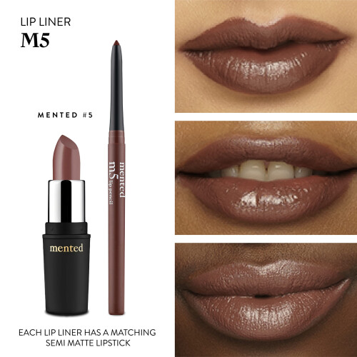 Mented Cosmetics Μολύβι Χειλιών για Γυναίκες, Σκούρο Καφέ Μολύβι Χειλιών, Αδιάβροχο, Vegan 2