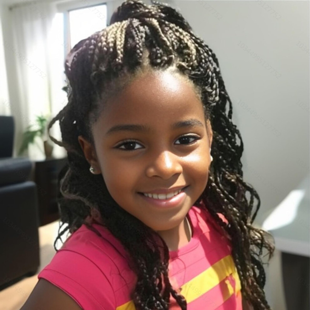 Svolna 150 Strands Goddess Box Braids Crochet Hair Curly Braided Crochet Box Braiding Hair 14 Inch 3X Pre Looped Box Braid Crochet Braids Extensions 5 Packs