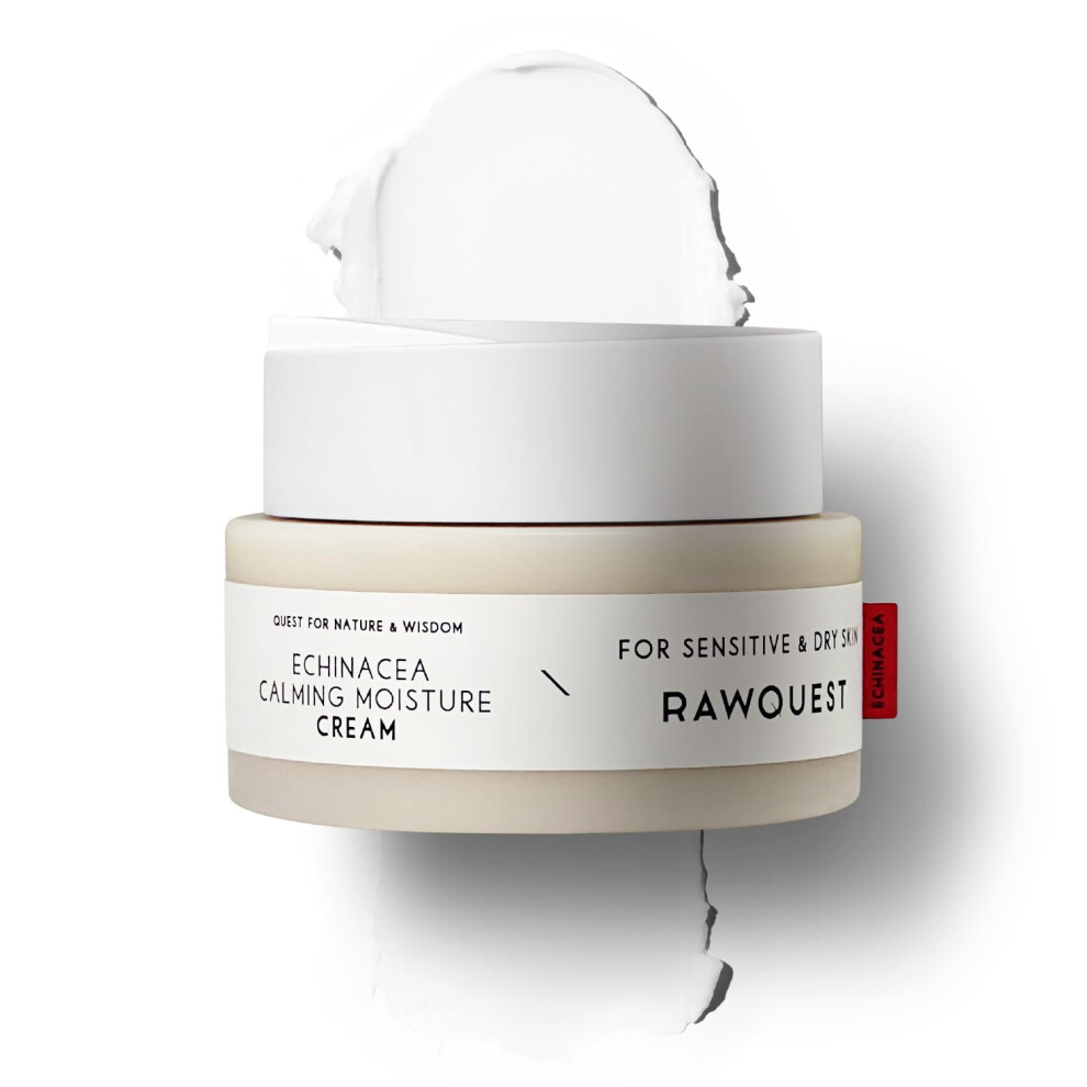 Rawquest - Echinacea Calming Moisture Night Cream Balm For Brightening Anti-Aging Wrinkle Improvement Skin Barrier Repair & Hydration | Korean Skinc