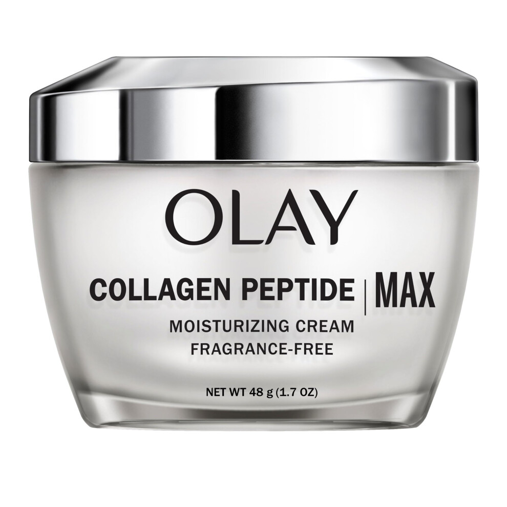 Olay Collagen Peptide Max Face Moisturizer, Firm - Plump - Hydrate, Fragrance Free Cream With Vitamin B3, 1.7 Oz
