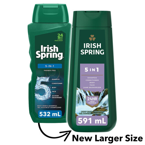 Irish Spring 5 az 1-ben testpol frfiaknak 20 oz 1