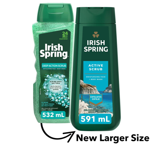 Irish Spring Active Scrub testpol frfiaknak 20 oz 1