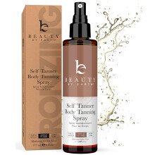 Self Tanner Spray - USA Made with Natural & Organic Ingredients Fast Drying Spray Tan for Pale Skin Non Toxic Gradual Tanning Spray Sunless Tanning