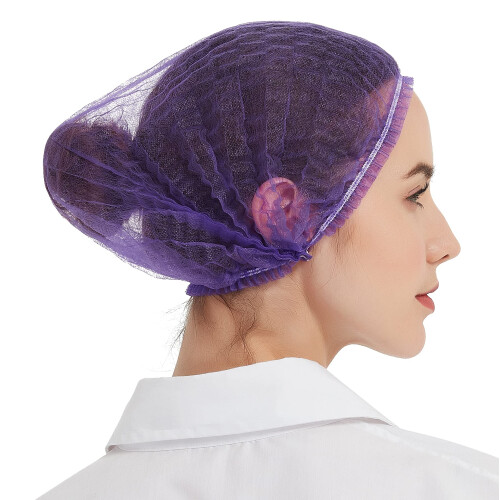 Cappelli usa e getta ProtectX Bouffant 21" (Viola 100 pezzi) 1