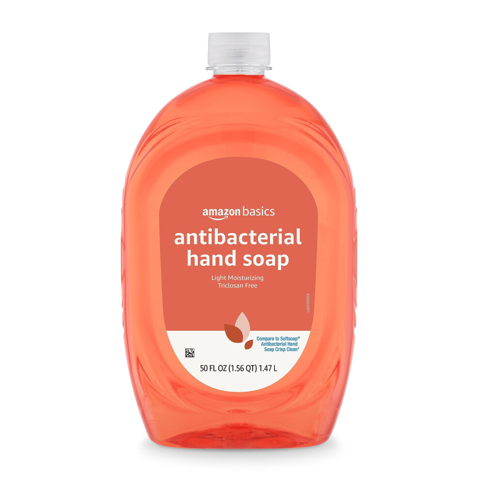 Amazon Basics Antibacterial Liquid Hand Soap Refill  Light Moisturizing  Triclosan-Free  Citrus  50 Fl Oz (Pack of 1) (Previously Solimo)