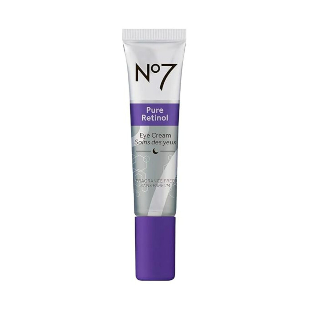 No7 Pure Retinol Eye Cream - Under Eye Cream for Wrinkles  Fine Lines & Puffiness with 0.5% Retinol - Infused with Shea Butter to Smooth and Hydrate S