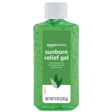 Amazon Basics Sunburn Relief Gel with Aloe Vera 8 oz (Pack of 1) (Previously Solimo)