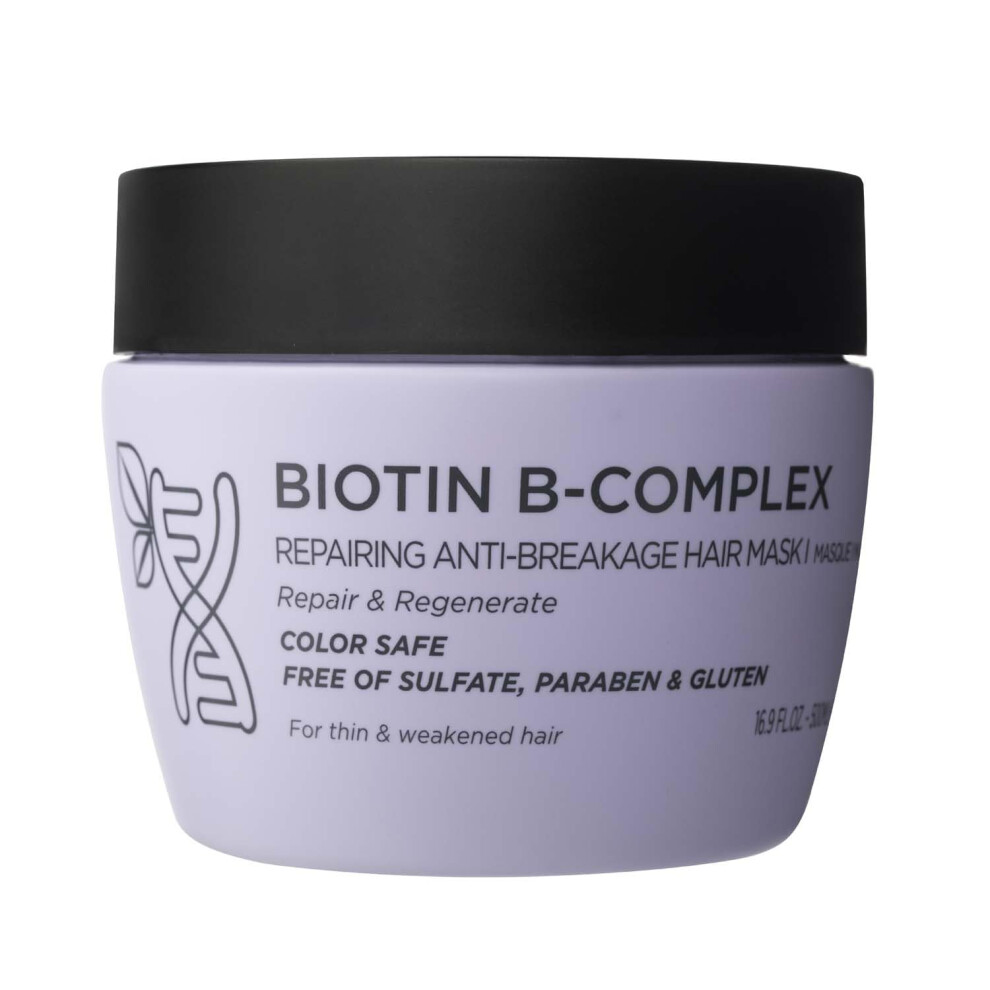 L Luseta Luseta Biotin B-Complex Hair Mask For Hair Growth & Strengthener 16.9 Oz Deep Conditioning For Thinning Damaged Hair With Argan Caffein Oil