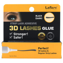 Laflare 3D Lashes Klebestreifen, Wimpernkleber, wasserfest, strkerer Wimpernkleber, Tube, 0,25 oz (schwarz)