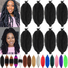 Kossys 8-packs veerkrachtig Afro Twist-haar 16 INCH Pre-pluizig Naturaly Twist voor beschermende styling Marley gehaakte twist vlechthaar voor zwarte