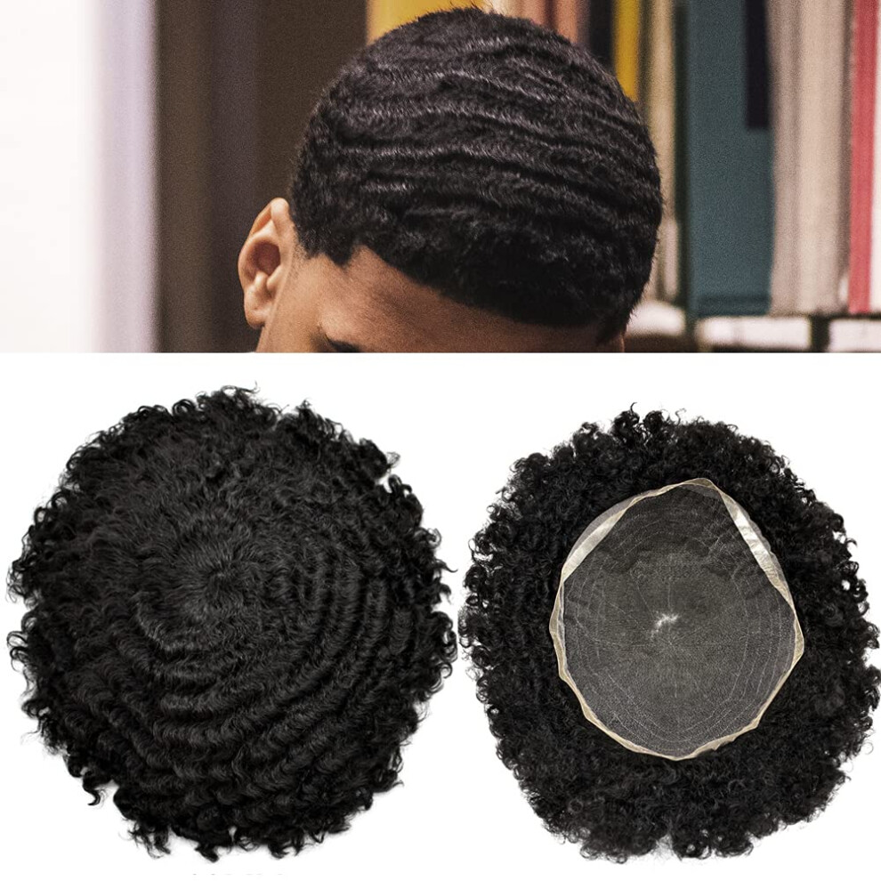 Perruque Afro Ondul E Afro Kinky Curly Lace Frontale Homme Noir Lyrical Hair-image