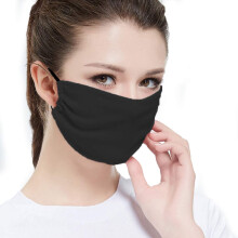 Delafino Gesichtsmaske - Schwarze Reisegröße - Leicht & Atmungsaktiv, Mittel