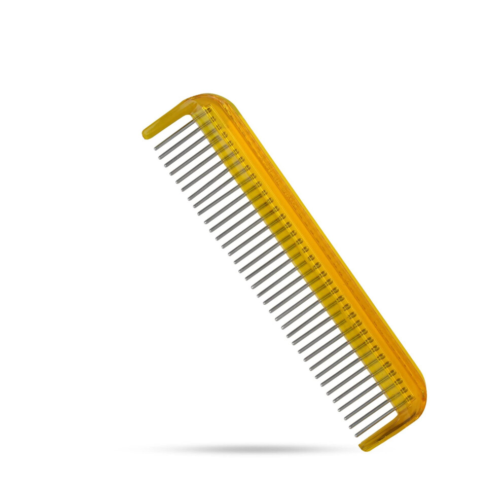 Kadern Ctvo Hair Doctor Ladies 5"""" Rotating Tooth Pocket Comb To Reduce Hair Loss And Damage (Golden Amber)