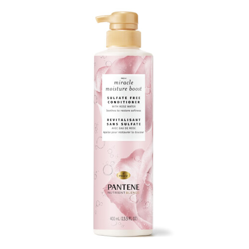 Pantene Pantene Nutrient Blends Miracle Moisture Boost Conditioner mit Rosenwasser, 13,5 oz (2er-Pack)