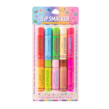 Lip Smacker Original & Best Party Pack - 10 baumes à lèvres hydratants aux saveurs classiques, hydratants et protecteurs - Sans cruauté - Biscuit