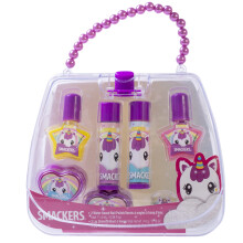 Lip Smacker Unicorn Nail Polish & Flavored Lip Balm Makeup Bag for Girls | Tote | Purse | Christmas Make Up Collection | Holiday Present | Gift for K