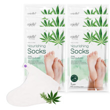 Epielle nærende fodmasker - Hamp & Rosemary Extract til dyb fugtgivende | 100% vegansk og grusomhedsfri | 6 pakksokker | Skønhedsgaver | Hudpleje
