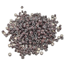 HAHIYO 500db Barna 5,0x3,0x3,0 mm Micro Links Hajhosszabbt Gyngyk Szilikonnal blelt Hajhosszabbt Gyuruk Professzionlis Szalonokhoz Hosszabbt