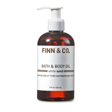 FINN & CO. White Sand Beach Inspired Fragrance Bath & Body Oil Feuchtigkeitscreme fr die Haut, pflanzliches, nhrendes Krperl (8 oz)