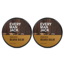 Every Man Jack Bálsamo para Barba - Hidrata, Fortalece y Estiliza tu Barba con Fijación Media - Aroma a Sándalo