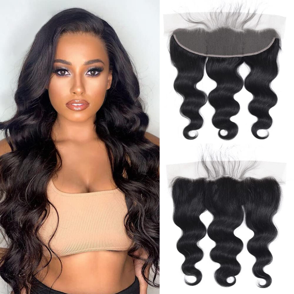 Glï¿½Nsande Flicka Unisex Shining Girl 13X4 Ear To Ear Transparent Hd Lace Frontal Closure 12A Unprocessed Brazilian Virgin Body Wave Human Hair Frontal Swiss Lace Free Part 20