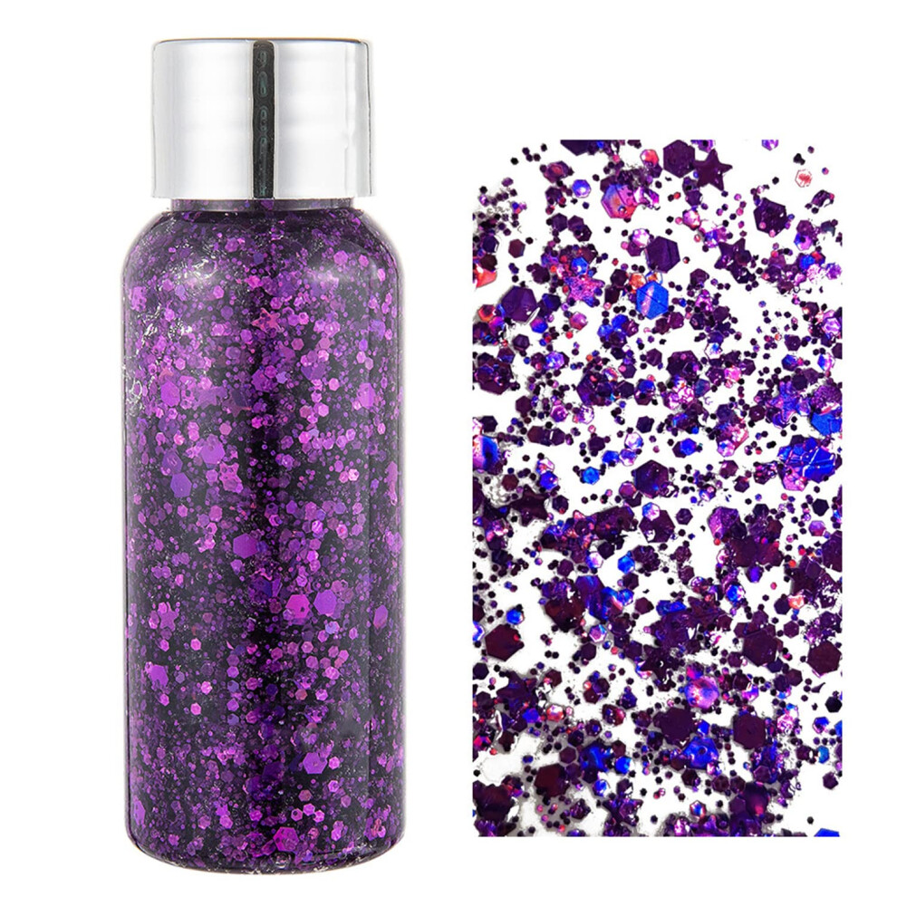 Gel paillet    holographique Maepeor pour le visage et le corps, 19 couleurs, paillettes sir   ne, longue tenue, maquillage festival, peinture paille