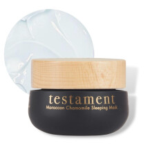 TESTAMENT Beauty Ihonhoito Marokkolainen kamomilla Uni Kasvonaamio Y   Kosteuttava hoito Sininen pietaryrtti Antioksidantit Niasiiniamidi Juonteet