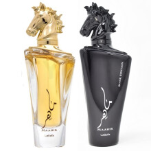 Lattafa Maahir 2-delat set fr unisex (3,4 Oz Maahir Eau De Parfum Spray + 3,4 Oz Maahir Black Edition Eau De Parfum Spray)