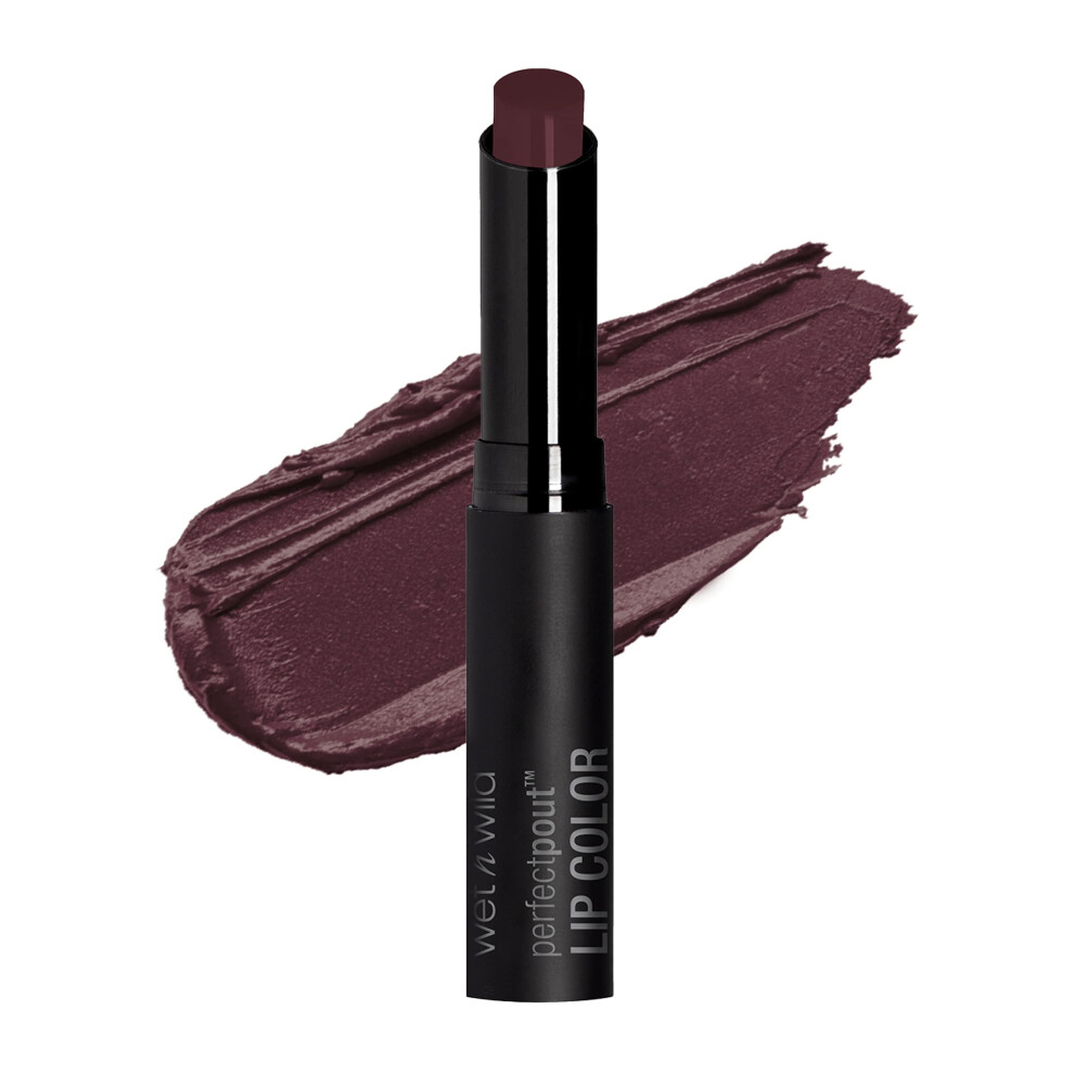 wet n wild Perfect Pout Lipstick  Dark Red My Blackberry Broke  Vegan | Gluten-Free | Cruelty-Free | Lip Color  Lip Color