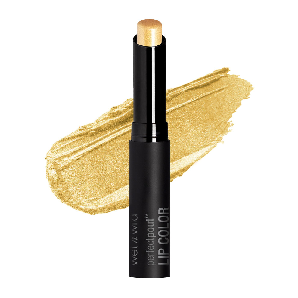 wet n wild Perfect Pout Lipstick  Gold Shimmer First Place Winner | Vegan | Gluten-Free | Cruelty-Free | Lip Color