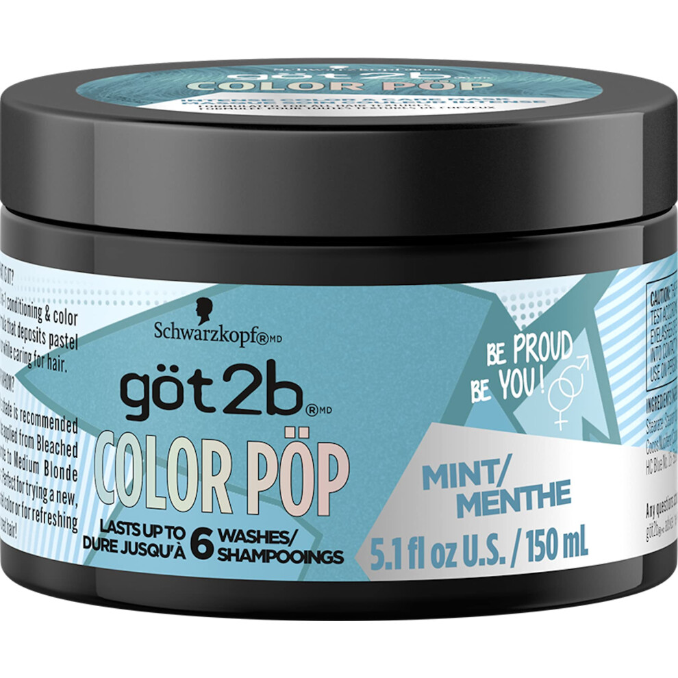 Masque colorant capillaire semi-permanent Got2B Color Pop Menthe 150 ml