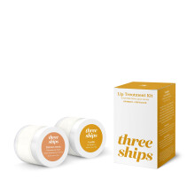 Kit trattamento labbra Three Ships - Maschera labbra idratante al burro e scrub labbra alla vaniglia - Trattamento labbra naturale lenitivo per l