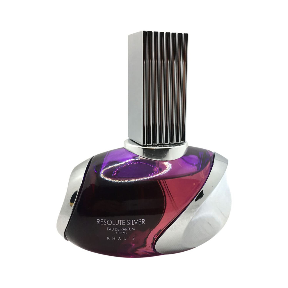 Maison D'orient Silver/White Resolute For Women A Fruity Floral Perfume Of Kiwi Jasmine Chocolate Orris Musk And Wood Accords 3.4 Oz