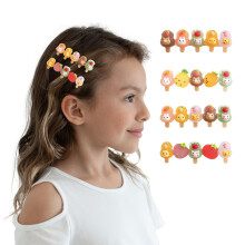 Nyri Crystal Fruits Animals Barrette hajkapcsok lnyoknak  Stlusos hajkiegsztok mindennapi szletsnapokra s bulikra (4 db Popsicles Fruits)