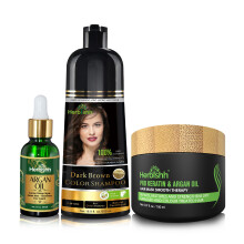 Herbishh After Color Shampoo Combo Contains Hair Color Shampoo Hair Dye 500ml Argan Oil 30ml Pro Keratin And Argan Hair Mask for Hair Straighteni