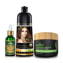 Herbishh After Color Shampoo Combo Bevat Haarkleurshampoo Haarverf 500 ml Arganolie Pro Keratine en Argan Haarmasker voor het rechttrekken van het ha
