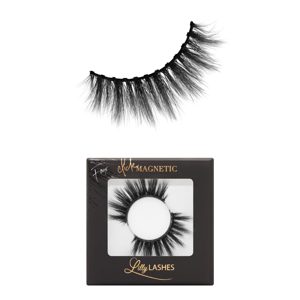 Lilly Vipper Lilly Lashes Click Magnetic Eyelashes - Miami Magnetic Faux Mink Lashes For A Natural Look - False Wispy Magnet Eyelashes - Vegan Makeup Lash Extensi