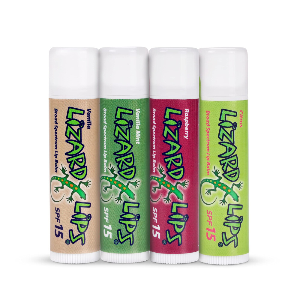 Ja Terice Pery Lizard Lips Spf 15 Lip Balm (4 Flavor Variety)