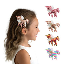 Nyri kristly 4 db flitter Unicorn hajcsat lnyoknak  Stlusos hajkiegszto szletsnapokra, nnepekre s bulikra (4 db flitter BCGM)