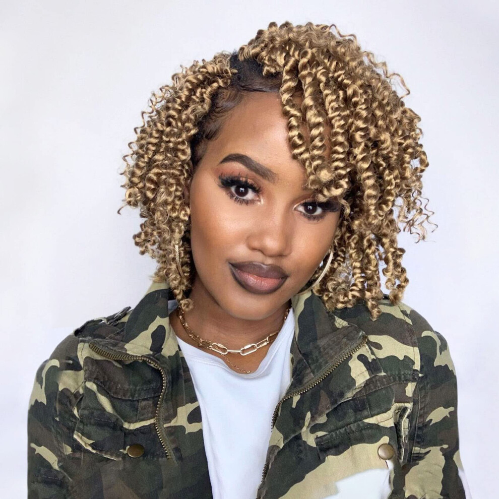 Fulcrum Passion Twist Hair, 8 Confezioni Da 6 Pollici, Capelli All'uncinetto Pre-Intrecciati Passion Twist Per Donne Nere, Morbidi Capelli All'un-image