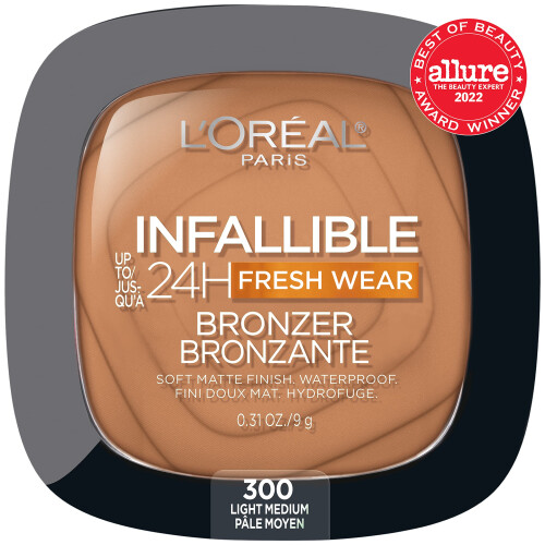 L’Oréal Paris L'Oreal Paris Infallible 24H Fresh Wear Soft Matte Bronzer, Waterproof, Light Medium, 0.3 1