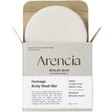 ARENCIA Homage Natual Body Soap Bar for Softer Skin - Jojoba Oil Castor Oil for Soothing Hydrating Body and Facial Cleanser Plastic-Free Eco