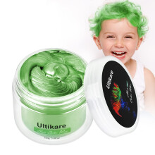 Groene Haarverf Wax Ultikare Tijdelijke Haarkleur voor Kinderen 3,4 Fl Oz Wasbaar Natuurlijke Haarwas Kleurstof Modder Cr?e DIY Kapsel Klei Voor Hall