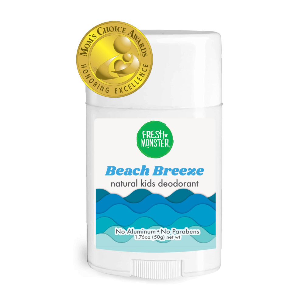 Fresh Monster Natural Deodorant For Kids And Teens I Aluminum-Free Paraben-Free And Hypoallergenic I Dermatologist Tested I 24-Hour Protection I Beac