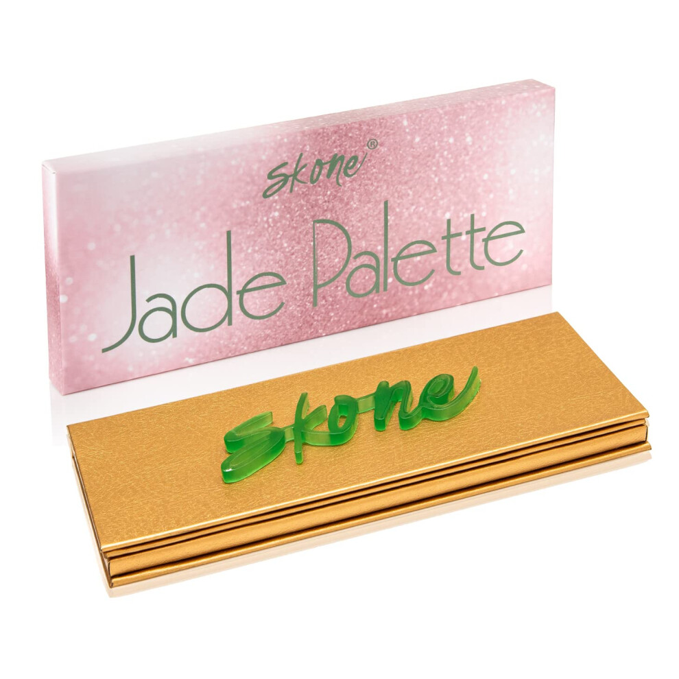 Skone Cream Cosmetics Jade Eyeshadow Palette | Longwear Makeup Highly Pigmented Cute Matte Shimmer Natural & Nude Colors Ultra-Blendable Buildable Professio