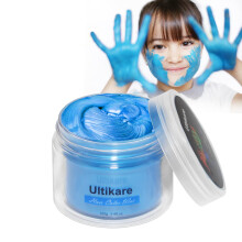 Temporary Hair Color for Kids Ultikare Blue Hair Dye Natural Styling Wax Color Instant Mud Cream Gel 3.4 Fl Oz Girl Gifts Party Cosplay DIY Childr